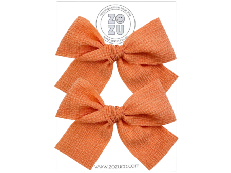 Orange Crinkle :: Mini Voyager Ribbon Pigtail Set Supply